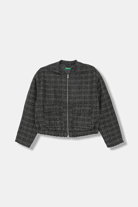 United Colors of Benetton jachetă de lână pentru copii culoarea gri, 2SHECN06K