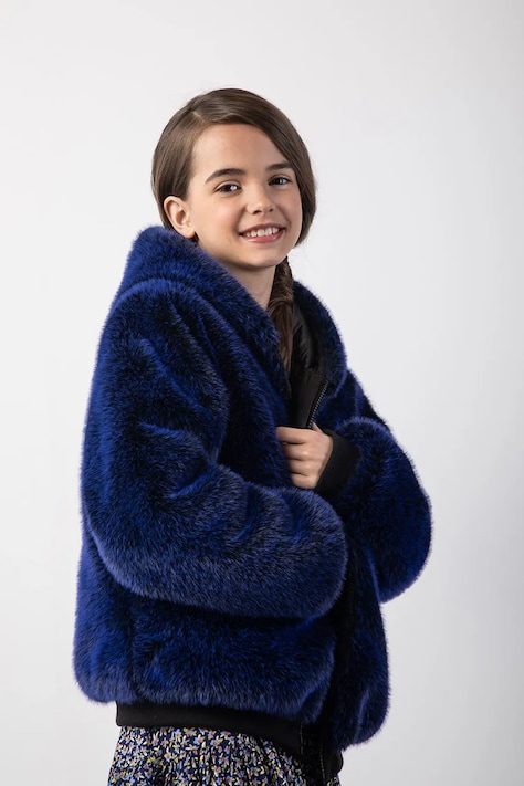 Detská obojstranná bunda Coccodrillo čierna farba, OUTERWEAR GIRL JUNIOR