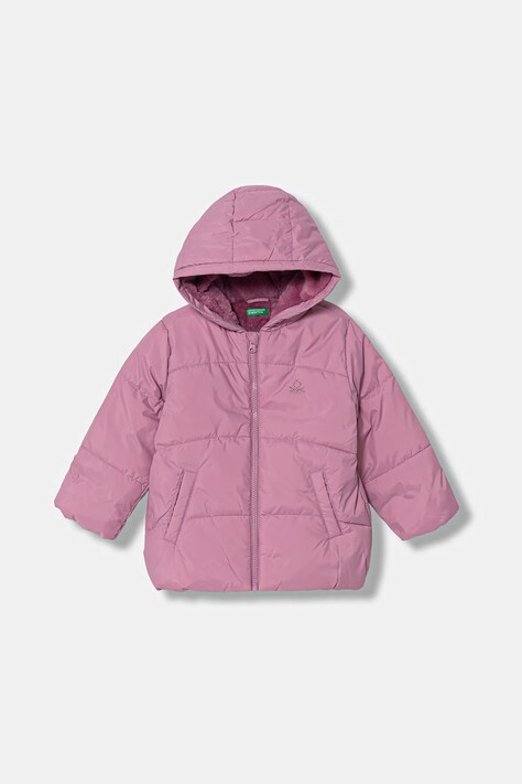 United Colors of Benetton kurtka dziecięca kolor różowy 2SJ1GN03I