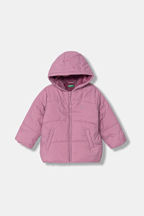 Otroška jakna United Colors of Benetton roza barva, 2SJ1GN03I