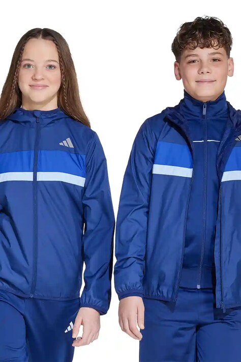 Detská bunda adidas modrá farba, JL7396