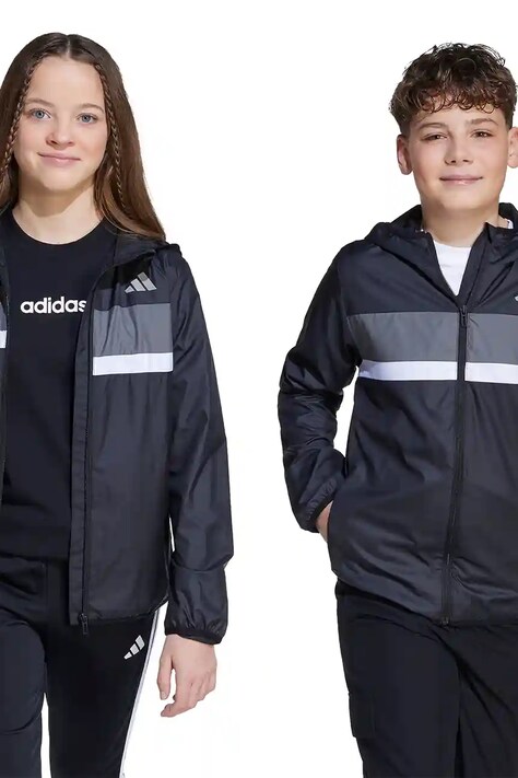 Otroška jakna adidas črna barva, JL7397