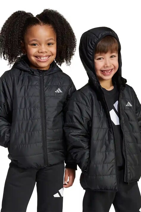 Detská bunda adidas čierna farba, JL7442