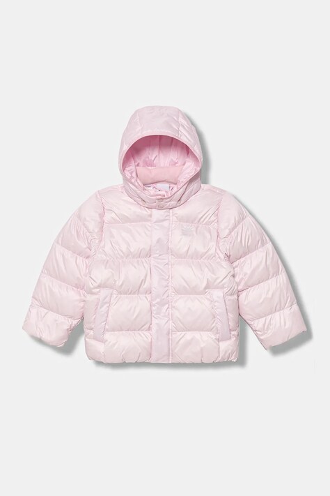 Otroška puhovka adidas Originals roza barva, JV8547