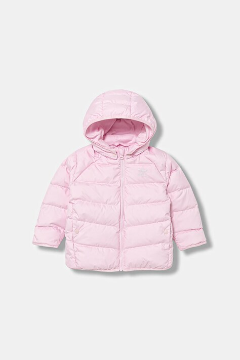 Παιδικό μπουφάν με πούπουλα adidas Originals χρώμα: ροζ, JY1133