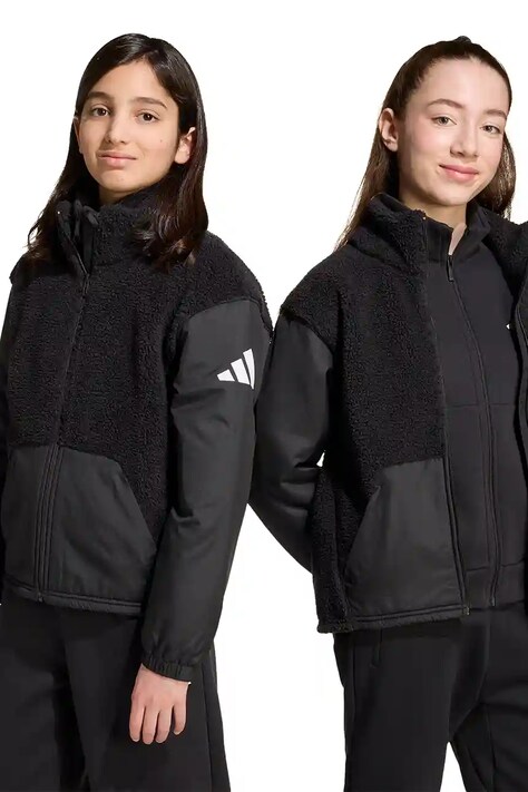 adidas kurtka dziecięca kolor czarny JL7400