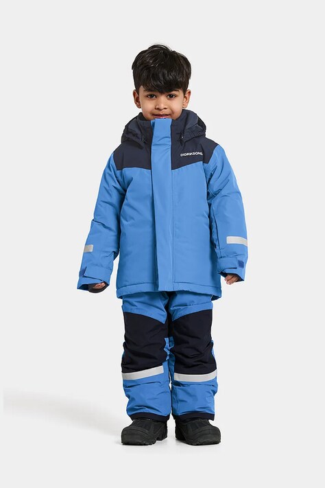 Didriksons kurtka i spodnie dziecięce SKARE KIDS SET kolor niebieski 504342