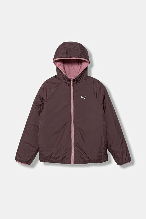 Puma kurtka dwustronna dziecięca Reversible Puffer Jacket kolor różowy 688407