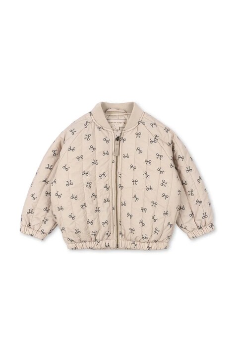 Otroška jakna Konges Sløjd JUNO PRINTED BOMBER JACKET zelena barva, KS104078