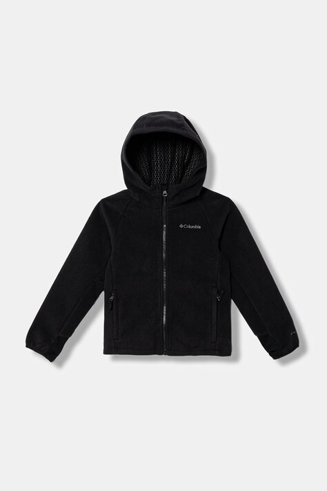Columbia bluză copii Arctic Peak culoarea negru, cu glugă, uni, 2134921