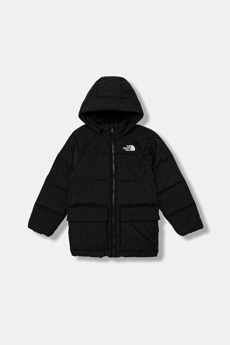 The North Face kurtka puchowa dziecięca TEEN NORTH DOWN FLEECE LINED SHORT PARKA kolor czarny NF0A88UWJK31
