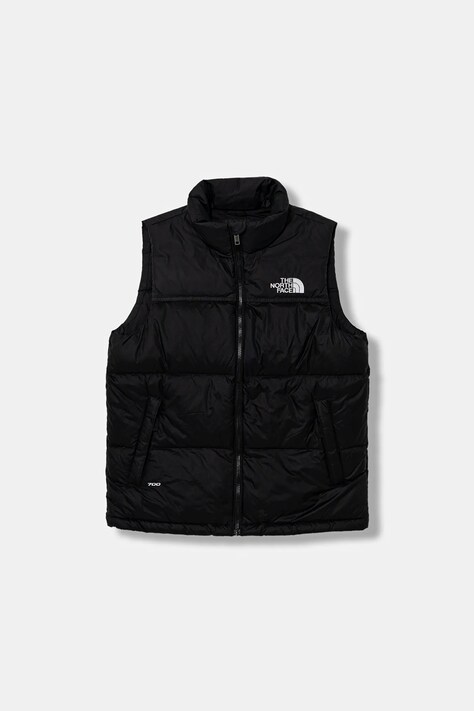 Detská páperová vesta The North Face TEEN 1996 RETRO NUPTSE VEST čierna farba, NF0A8A4BGOG1