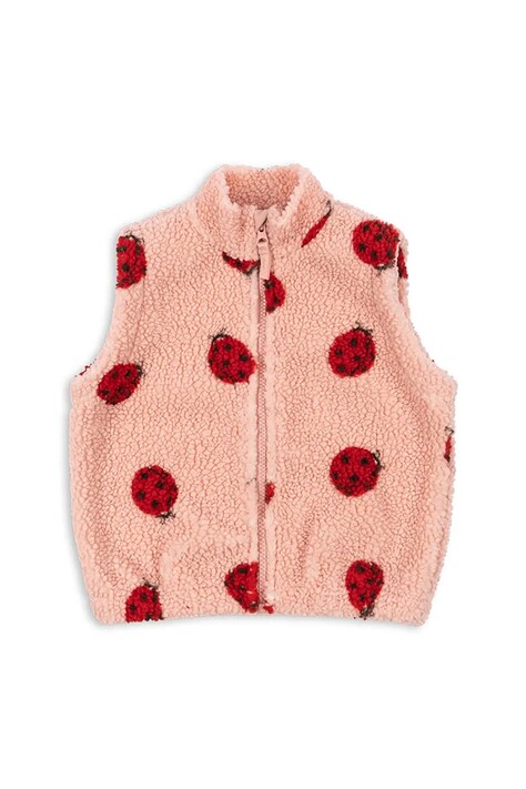 Konges Sløjd bezrękawnik dziecięcy JODY TEDDY VEST GRS kolor różowy KS103481