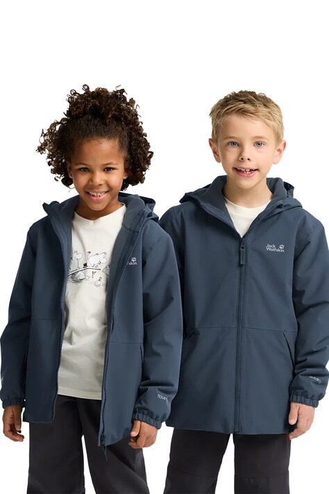 Dětská bunda Jack Wolfskin SNOW DAYS JKT KIDS tmavomodrá barva, A65320