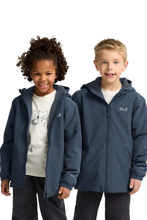 Jack Wolfskin kurtka SNOW DAYS JKT KIDS kolor granatowy A65320