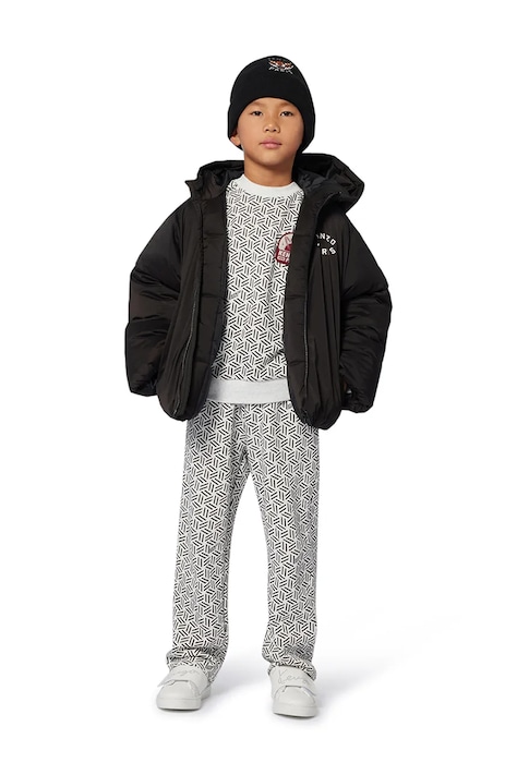Παιδικό μπουφάν Kenzo Kids χρώμα: μαύρο, K61461