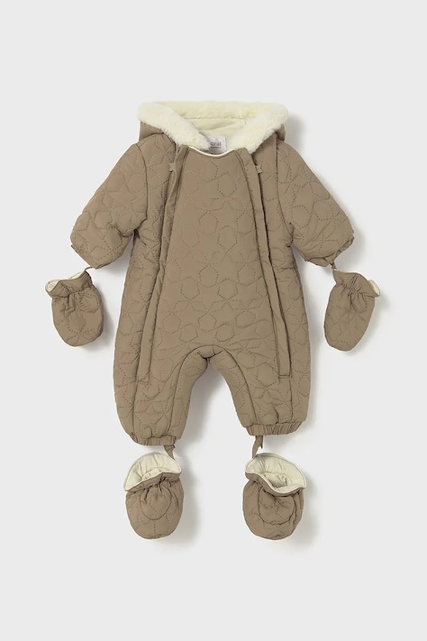 Kojenecký overal Mayoral Newborn hnědá barva, 2615