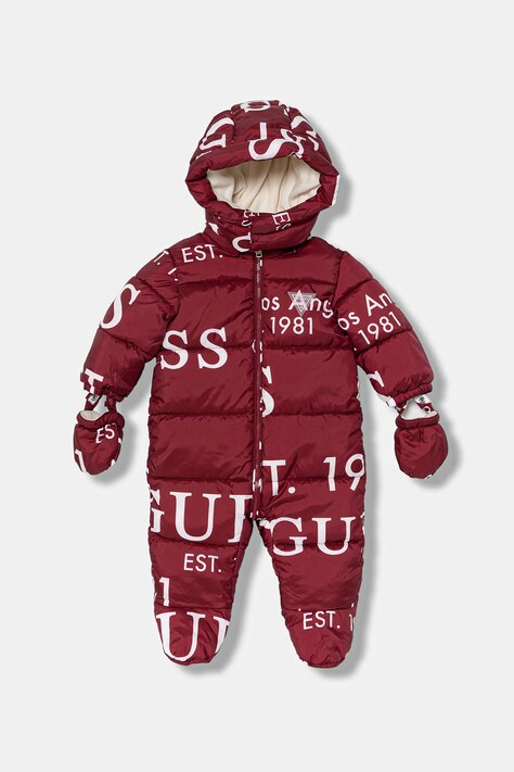 Guess kombinezon niemowlęcy kolor czerwony H5BW00 WCFM0