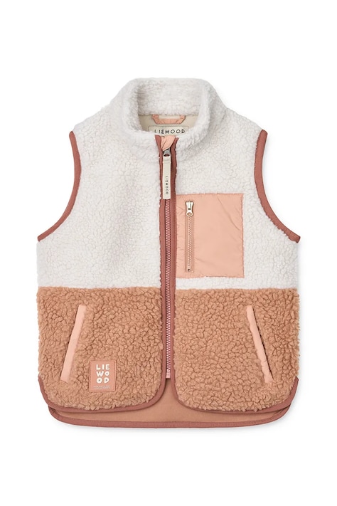 Детски елек Liewood Vada Pile vest в оранжево LW14942