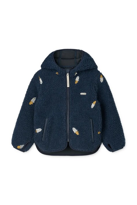 Liewood kurtka dziecięca Mara Pile Jacket kolor granatowy LW18920