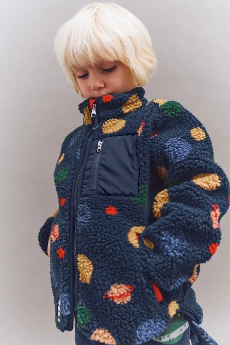 Liewood geacă copii Nolan Pile Jacket culoarea bleumarin, LW19877