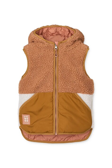 Liewood kamizelka dwustronna dziecięca Diana Reversible Vest kolor pomarańczowy LW20046