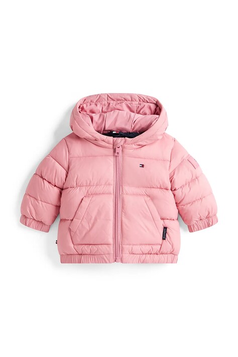 Tommy Hilfiger kurtka niemowlęca kolor różowy KN0KN02061