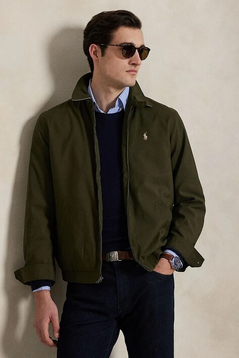 Jakna Polo Ralph Lauren boja: zelena, za prijelazno razdoblje, 710940744