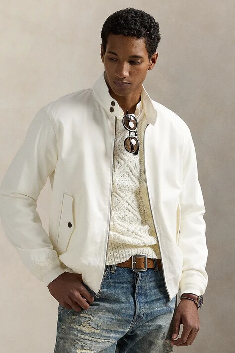 Polo Ralph Lauren geacă bomber culoarea alb, de tranziție, 710970569