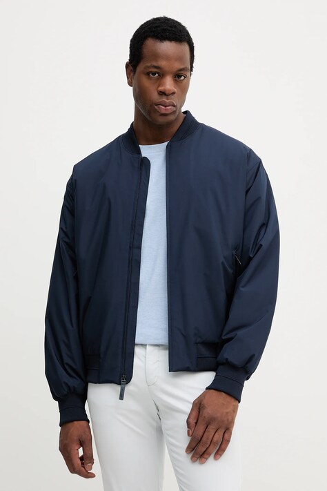 Μπουφάν bomber Calvin Klein χρώμα: ναυτικό μπλε, LV04LC513G