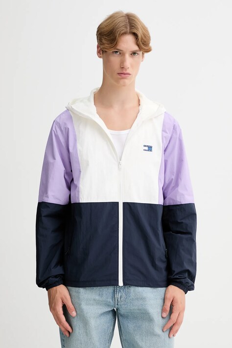 Tommy Jeans geacă culoarea bleumarin, de tranzitie, DM0DM21393