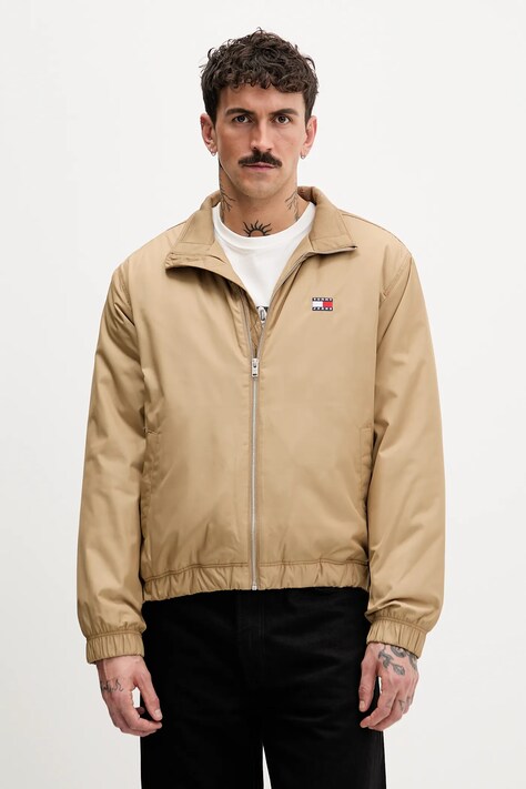 Tommy Jeans kurtka kolor brązowy przejściowa DM0DM21936