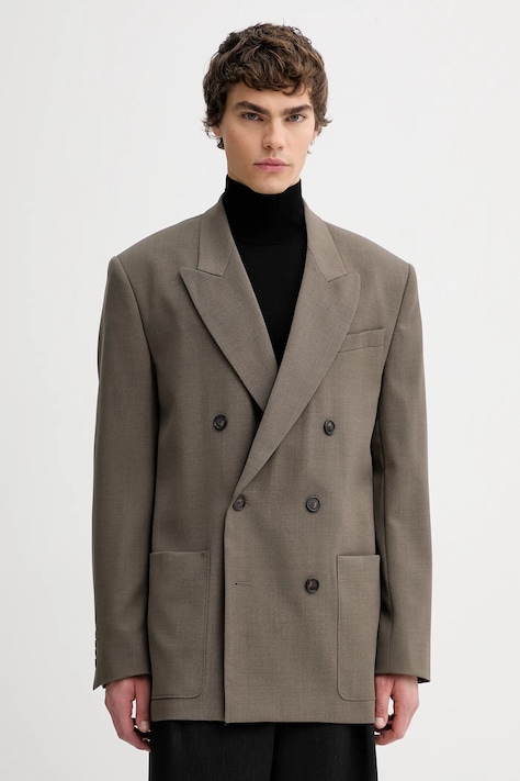 Filippa K marynarka z dodatkiem wełny męska kolor brązowy 31234