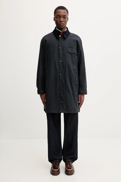 Barbour kurtka bawełniana x Paul Smith Beeston Wax kolor granatowy przejściowa MWX2514NY51