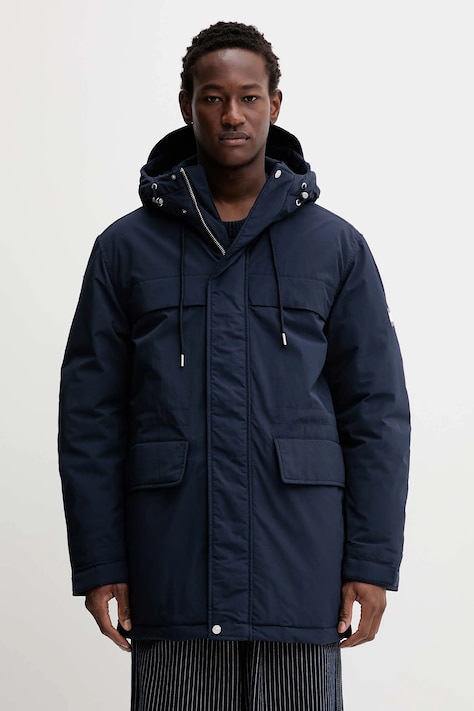 Bunda parka Tommy Jeans tmavomodrá farba, zimná, DM0DM22251