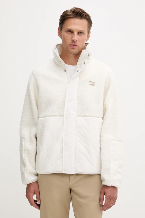Tommy Jeans kurtka kolor beżowy przejściowa DM0DM22066