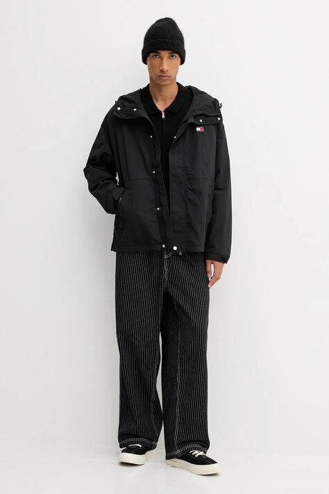 Μπουφάν Tommy Jeans χρώμα: μαύρο, DM0DM22099