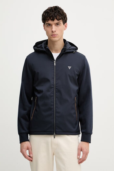 Guess kurtka kolor granatowy przejściowa M4YL27 WEDJ0