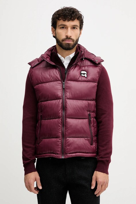 Karl Lagerfeld kurtka kolor bordowy zimowy 554590.505023