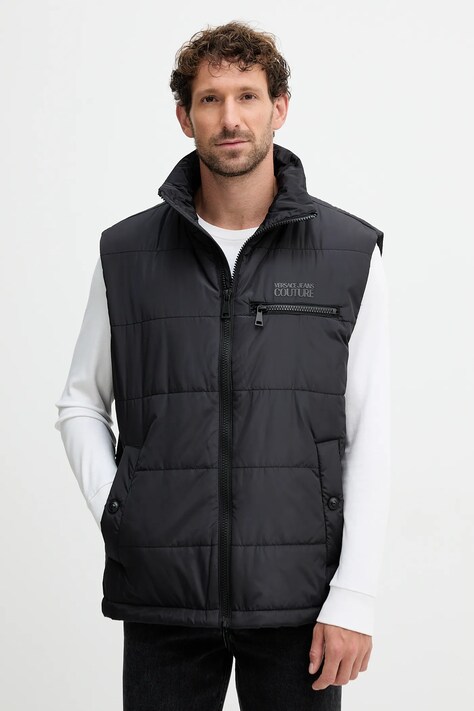 Versace Jeans Couture vestă culoarea negru, de tranziție, 79GAPD21 CQ22D