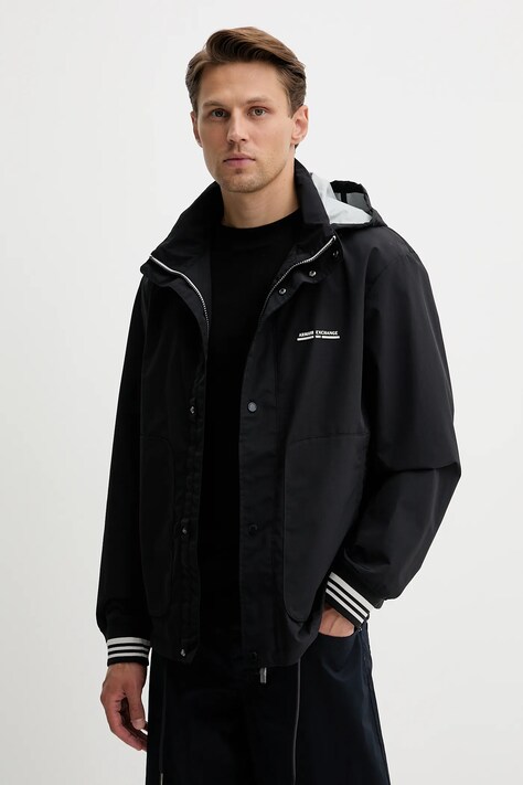 Armani Exchange kurtka kolor granatowy przejściowa XM000932 AF15605