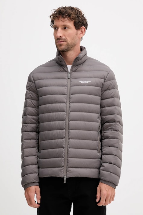 Páperová bunda Armani Exchange hnedá farba, prechodná, XM001919 AF16927