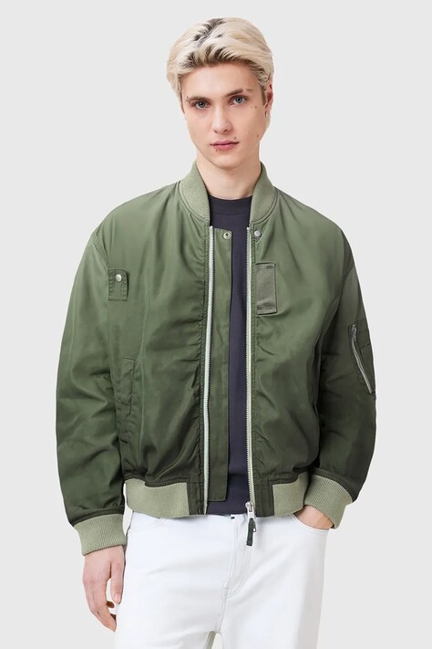 AllSaints geacă bomber CASCADE culoarea verde, de tranziție, M024OC