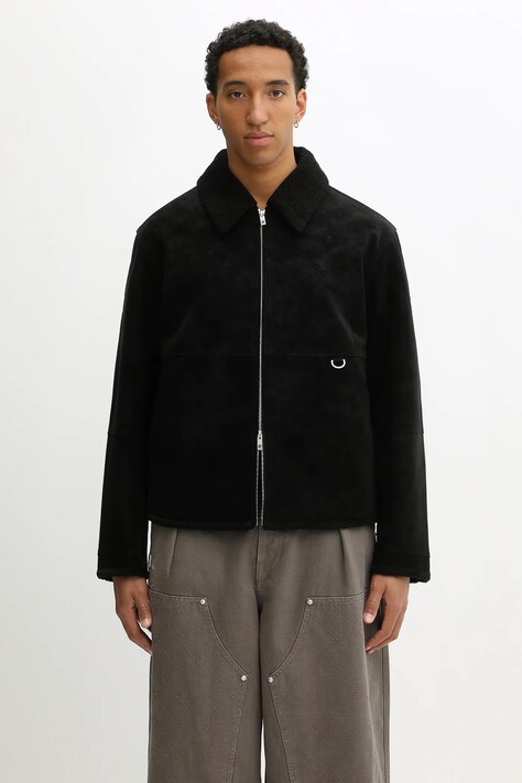 Represent kurtka Shearling Jacket kolor czarny przejściowa oversize MLM100132