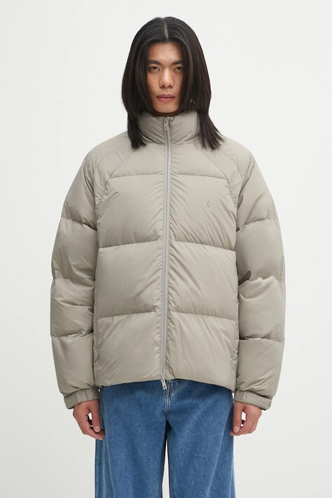 Pernata jakna Represent Funnel Neck Puffer boja: bež, za zimu, MLM11484