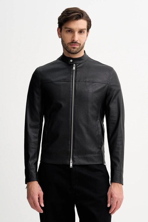 Sisley kurtka kolor czarny przejściowa 21DYSN047