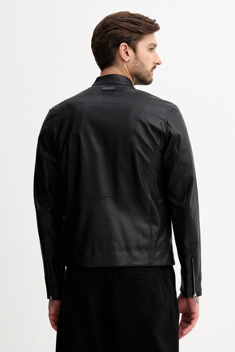 Sisley kurtka kolor czarny przejściowa 21DYSN047