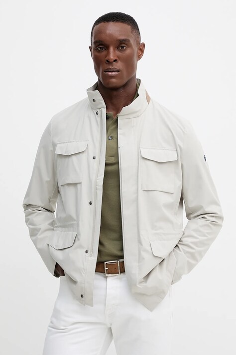 Hackett London kurtka kolor beżowy przejściowa HM4000002