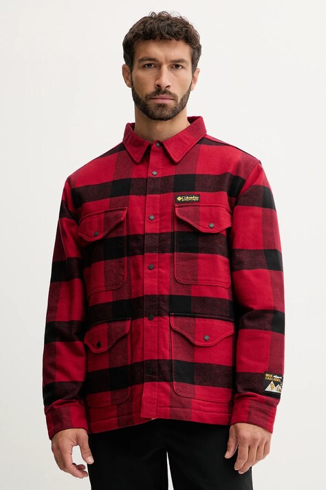 Columbia kurtka bawełniana High Cascades kolor czerwony przejściowa 2138401