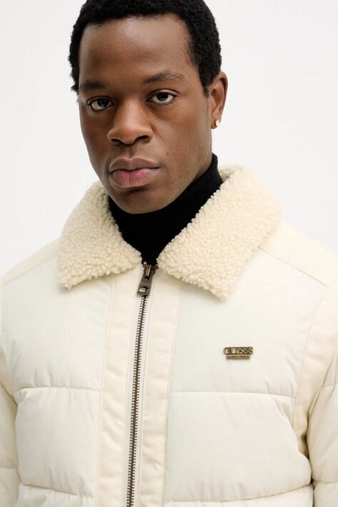 Guess kurtka kolor beżowy przejściowa M5BL2C W2762